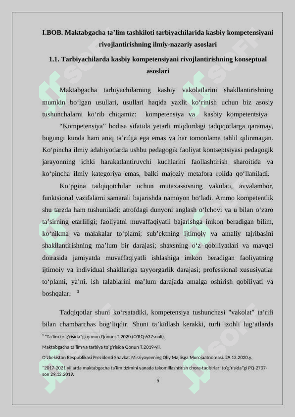 MTTga bolaning moslashuvida tarbiyachining kasbiy kompetensiyalari. 5