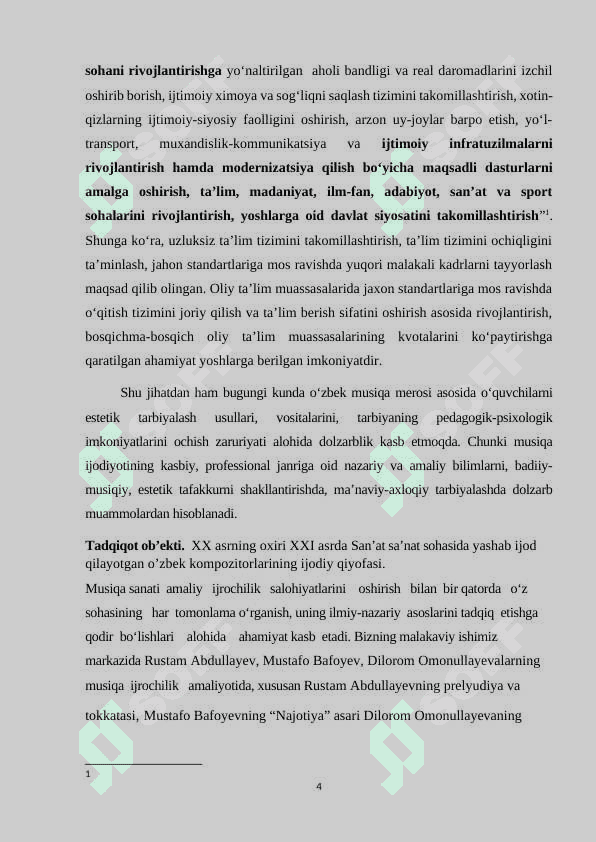 XX asrning oxiri XXI asrda yashab ijod qilayotgan o’zbek kompozitorlarining ijodiy  qiyofasi. 4