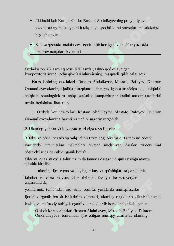 XX asrning oxiri XXI asrda yashab ijod qilayotgan o’zbek kompozitorlarining ijodiy  qiyofasi. 6