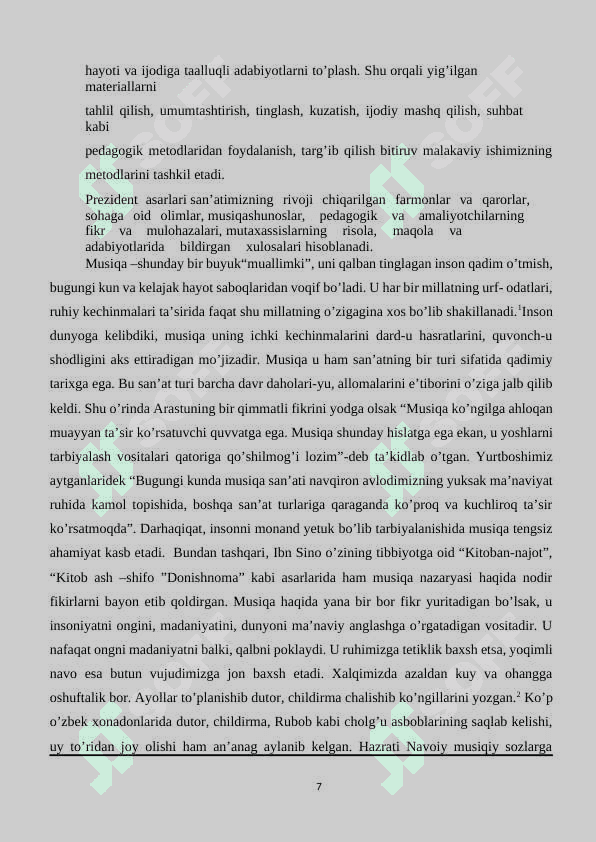 XX asrning oxiri XXI asrda yashab ijod qilayotgan o’zbek kompozitorlarining ijodiy  qiyofasi. 7