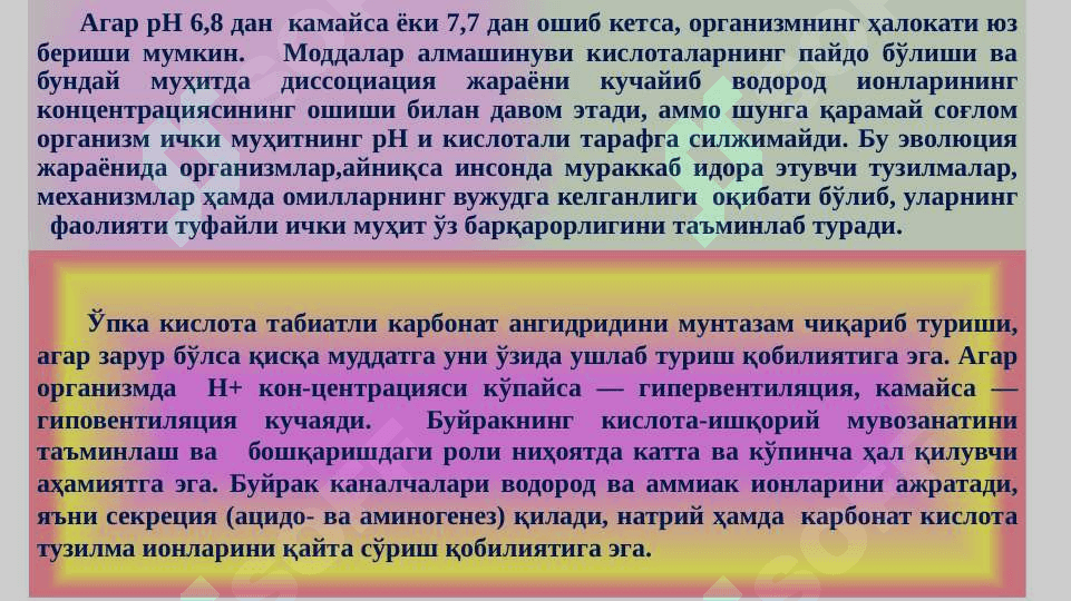 Кислота ишқор мувозанатининг бузилиши 7
