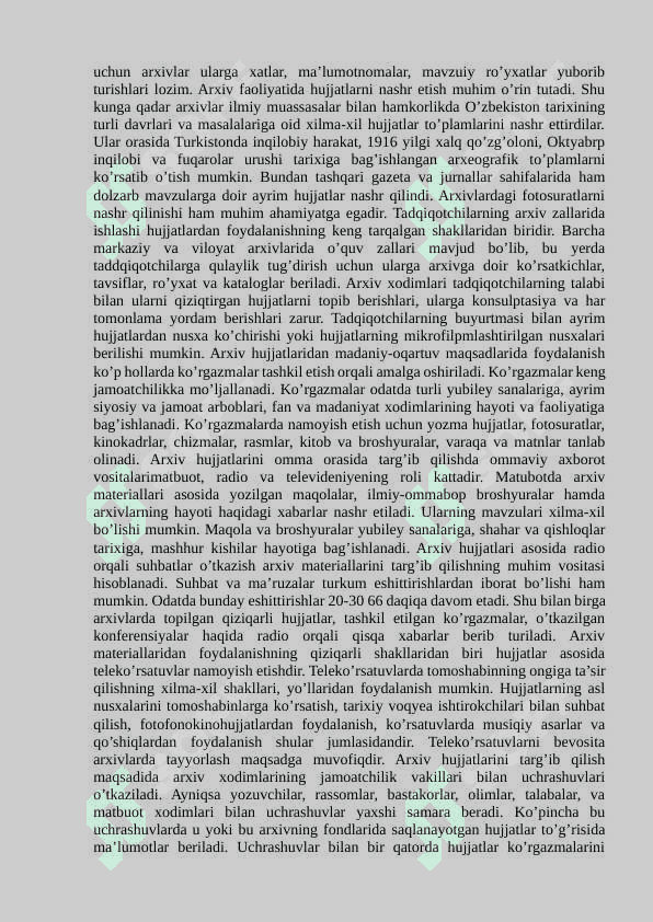 Arxiv hujjjatlaridan foydalanish maqsadi 5
