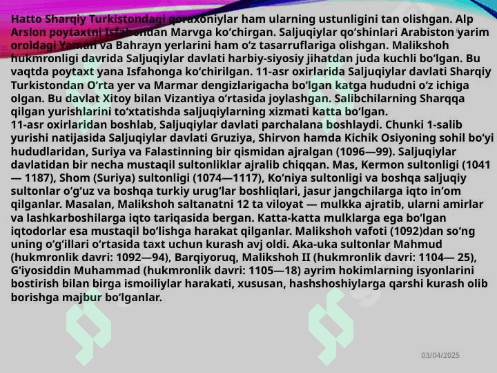 Saljuqiylar davlati 6