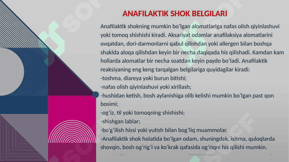 Anafilaktik shok. 4