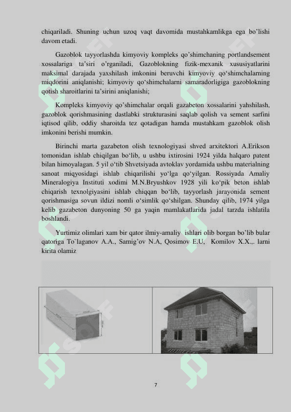 Devorbob bloklar ishlab chiqarish korxonasini loyihalash 7