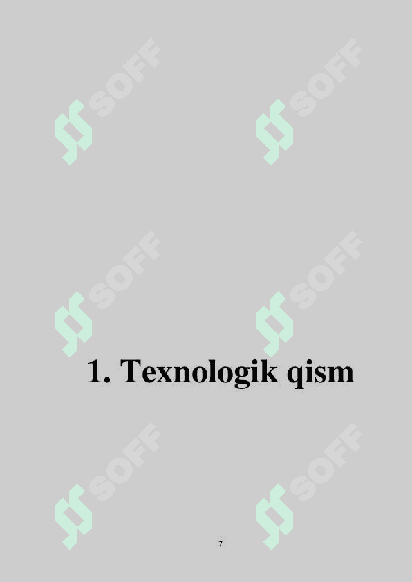 Ho‘l usulida portlandsement ishlab chiqarish korxonasini loyihalash 7