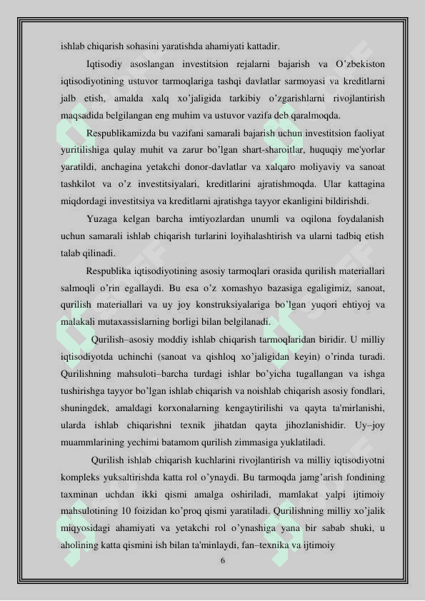 Irrigasiya latoklarini gidrofob Qo’shimchalar asosida ishlab chiqarish korxonasini loyihalash 4