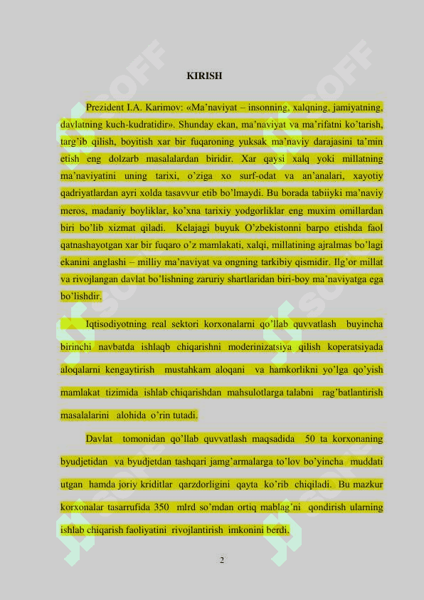 Ochiq maydon sharoitida ko’prik uchun oldindan zo’riqtirilgan temir beto'ndan uzunligi 18m bo’lgan balkalar ishlab chiqarish korxonasini loyihalash 2