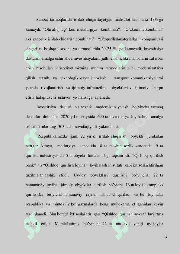 Stend usulida ikki nishabli balka ishlab chiqarish korxonasini loyixalash. 3