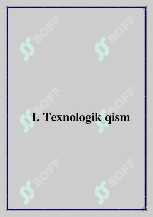 Uzliksiz usulda yo’l cheti bardiyorlarini ishlab chiqarish korxonasini loixalash 4