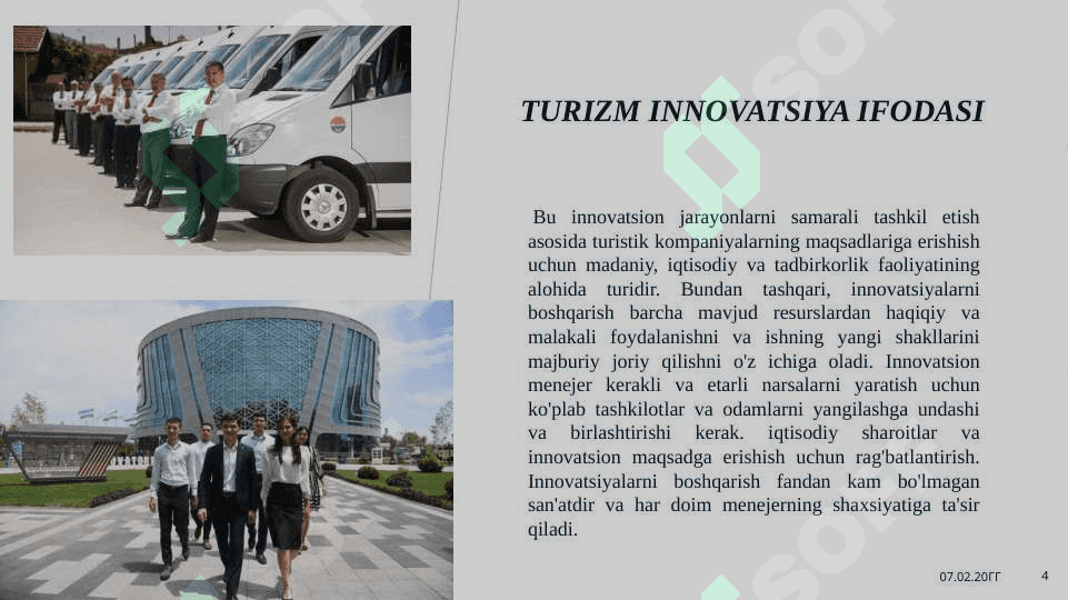 Mavzu:Turizmda innovatsiya tushunchasi 4