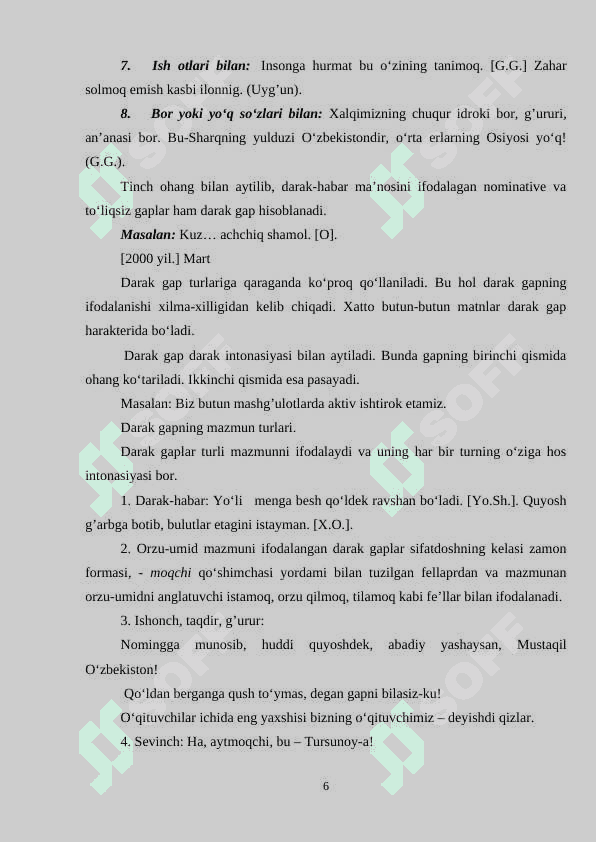 DAVLAT MOLIYASIDAGI MOLIYAVIY SIYOSAT 6