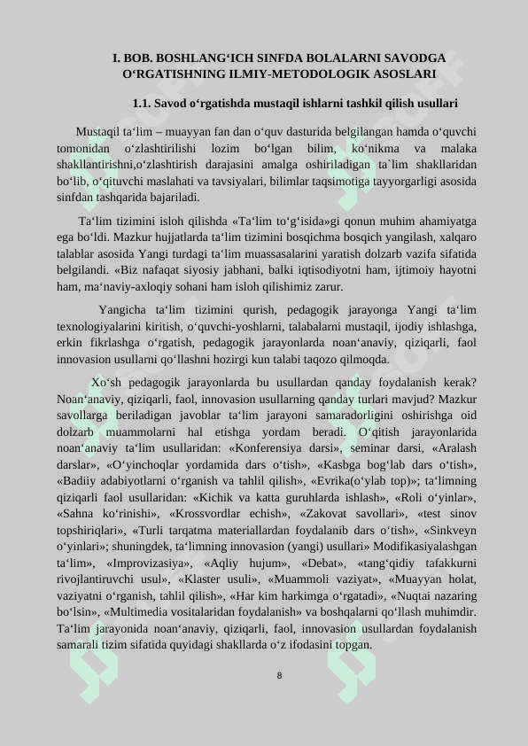 Savod oʻrgatish davrida gap ustida ishlash 7