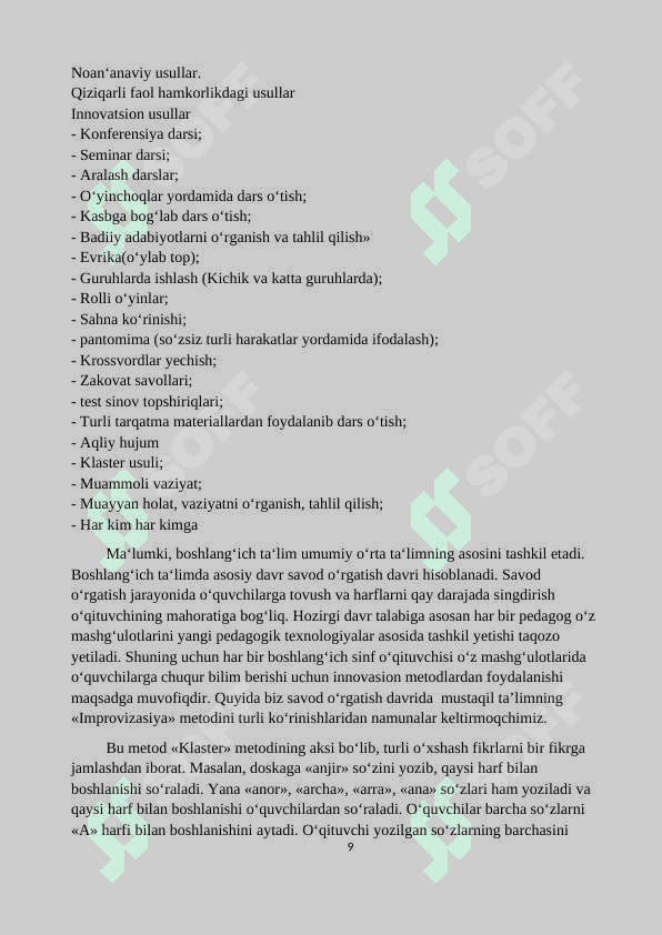 Savod oʻrgatish davrida gap ustida ishlash 8