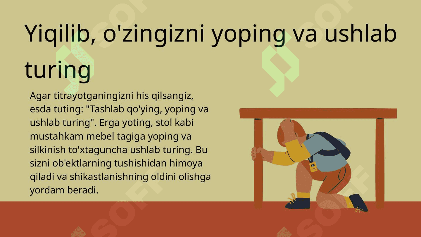 Foydali maslahatlar Zilzilaga tayyorgarlik 3