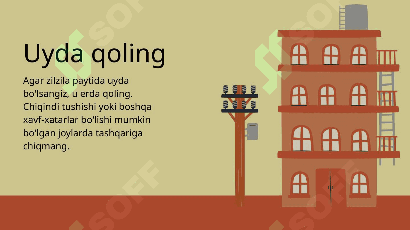Foydali maslahatlar Zilzilaga tayyorgarlik 4