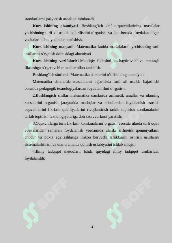 BOSHLANGʻICH SINFLARDA KOMBINATORIKAGA OID MASALALARINI YECHISHGA OʻRGATISH METODIKASI. 4