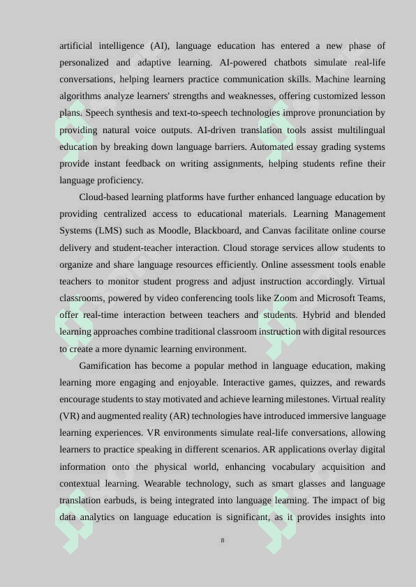 The use of information technology in increasing the effectiveness of teaching English. 8