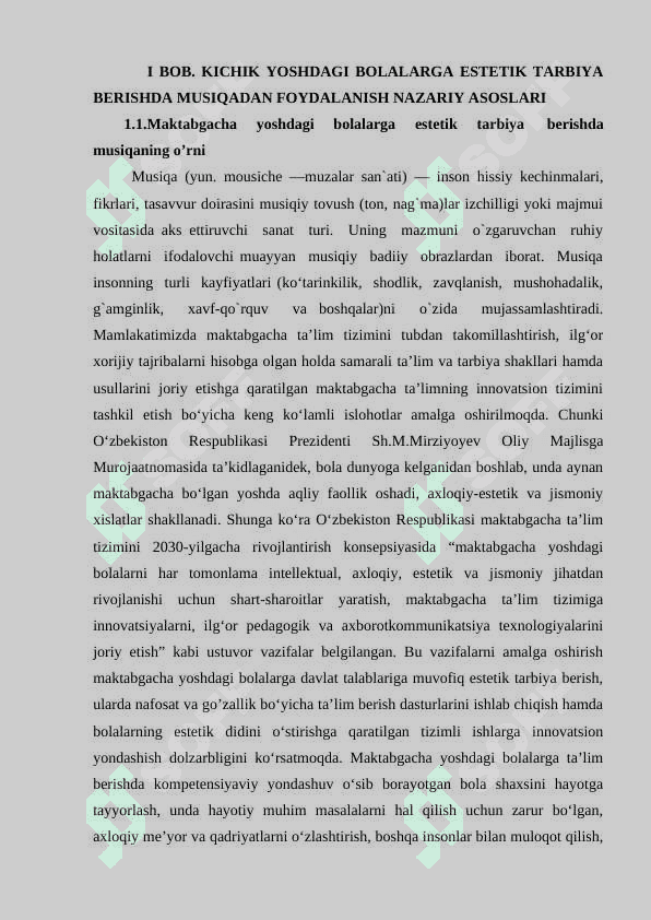 KICHIK YOSHDAGI BOLALARGA ESTETIK TARBIYA BERISHDA MUSIQADAN FOYDALANISH TEXNOLOGIYASI 5