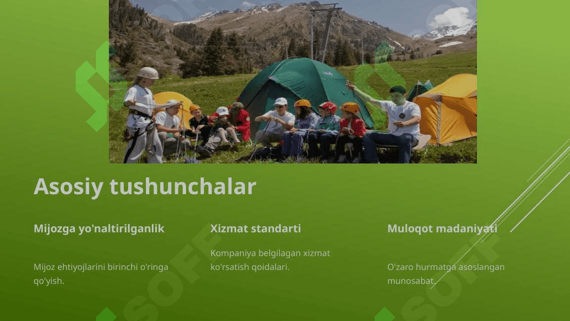 Turizmda faoliyat ko’rsatuvchi korxonalar xodimlarining mijozlarga murojat qilish qoidalari 2