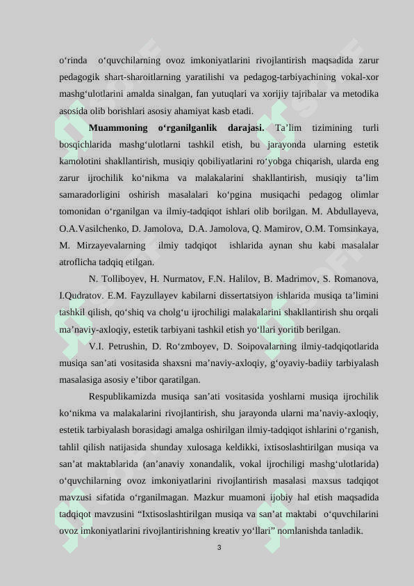 IXTISОSLАSHTIRILGАN MUSIQА VА SАN’АT MАKTАB О‘QUVCHILАRI ОVОZ IMKОNIYАTLАRINI RIVОJLАNTIRISHNING KREАTIV YО‘LLАRI 3