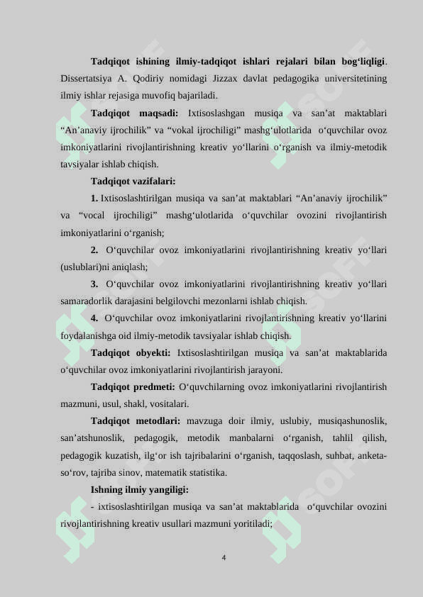 IXTISОSLАSHTIRILGАN MUSIQА VА SАN’АT MАKTАB О‘QUVCHILАRI ОVОZ IMKОNIYАTLАRINI RIVОJLАNTIRISHNING KREАTIV YО‘LLАRI 4