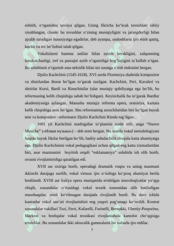 IXTISОSLАSHTIRILGАN MUSIQА VА SАN’АT MАKTАB О‘QUVCHILАRI ОVОZ IMKОNIYАTLАRINI RIVОJLАNTIRISHNING KREАTIV YО‘LLАRI 7