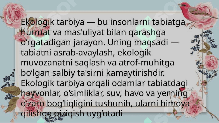 Maktabgacha yoshdagi bolalarga ekologik tarbiya berish 5