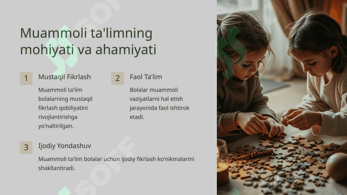 Maktabgacha ta'limda muammoli ta'limni tashkil etish bosqichlari 2