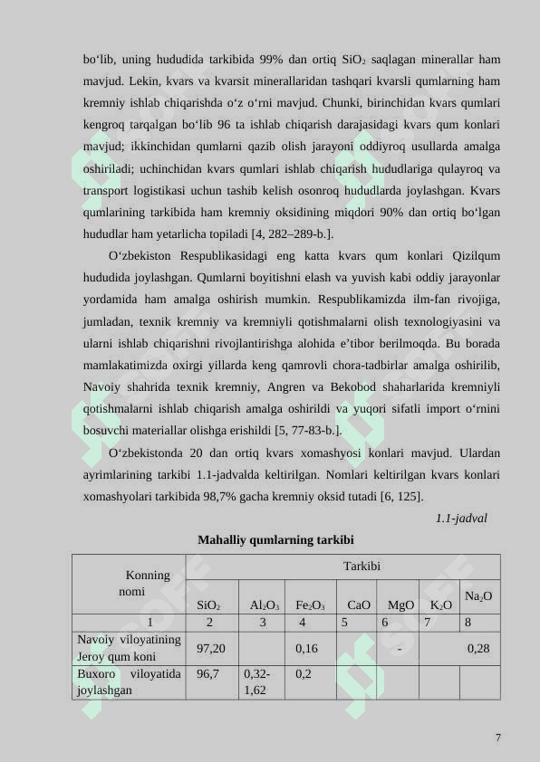 MAHALLIY XOMASHYOLAR ASOSIDA KREMNIY ORGANIK BIRIKMALAR OLISH TEXNOLOGIYASI” 8