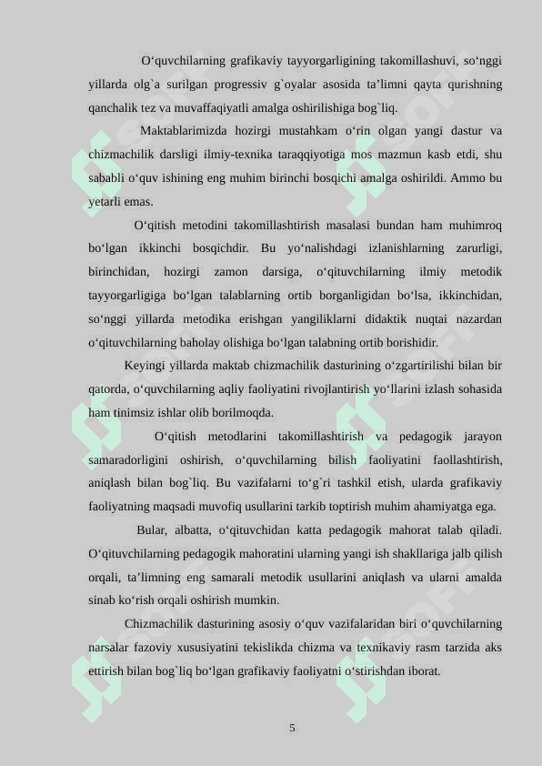 MASHINASOZLIK CHIZMALARINI O‘QISH VA BAJARISH 5