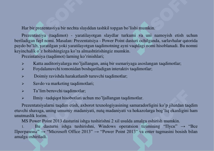 Taqdimotlarni ishlab chiqishning instrumental vositalari 4