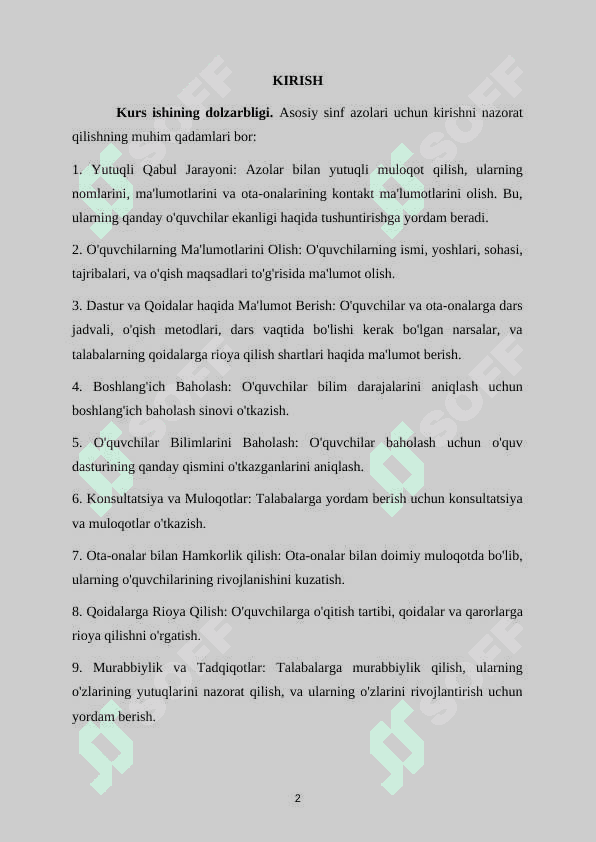 Asosiy sinf azolariga kirishni nazorat qilish 3