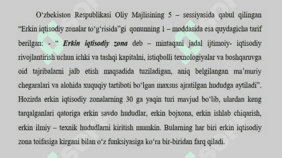Iqtisodiyotga investisiyalarni jalb etishda erkin iqtisodiy hududlarning o‘rni 5