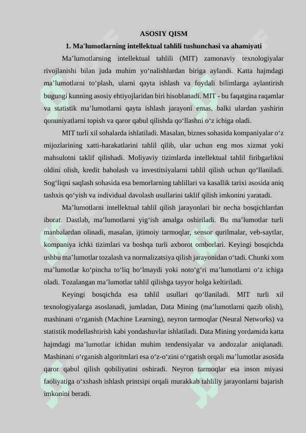 Ma'lumotlarning intellektual taxlili 3