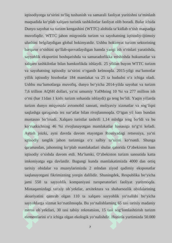 Germaniya turizmining mamlakat iqtisodiyotida tutgan o`rni 7