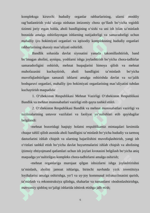 O‘ZBEKISTONDA AHOLI BANDLIGINI TARTIBGA SOLISH 6