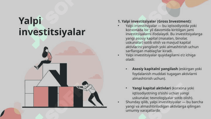 Investitsiya siyosatining asosiy yo’nalishlari 7