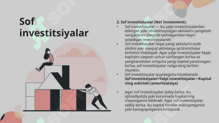 Investitsiya siyosatining asosiy yo’nalishlari 8