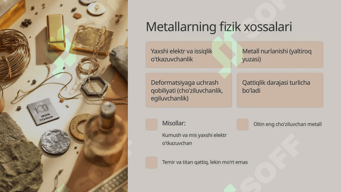 Metallarning fizik va kimyoviy xossalari. Laboratoriya ishi №6: Tuzlar eritmalari bilan metallarning o'zaro ta'siri  Fan: Kimyo | Sinf: 9-sinf 3
