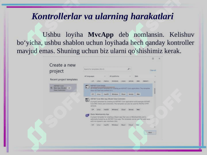 ASP.NET Core MVC da kontrollerlar 7
