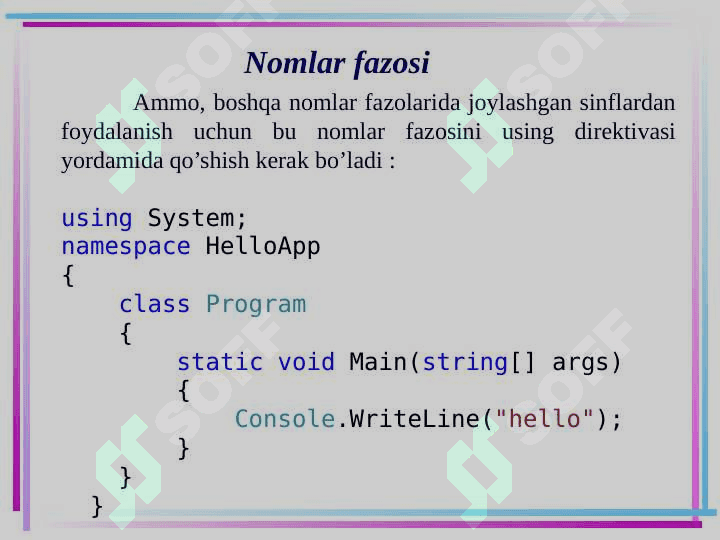 Nomlar fazosi 4