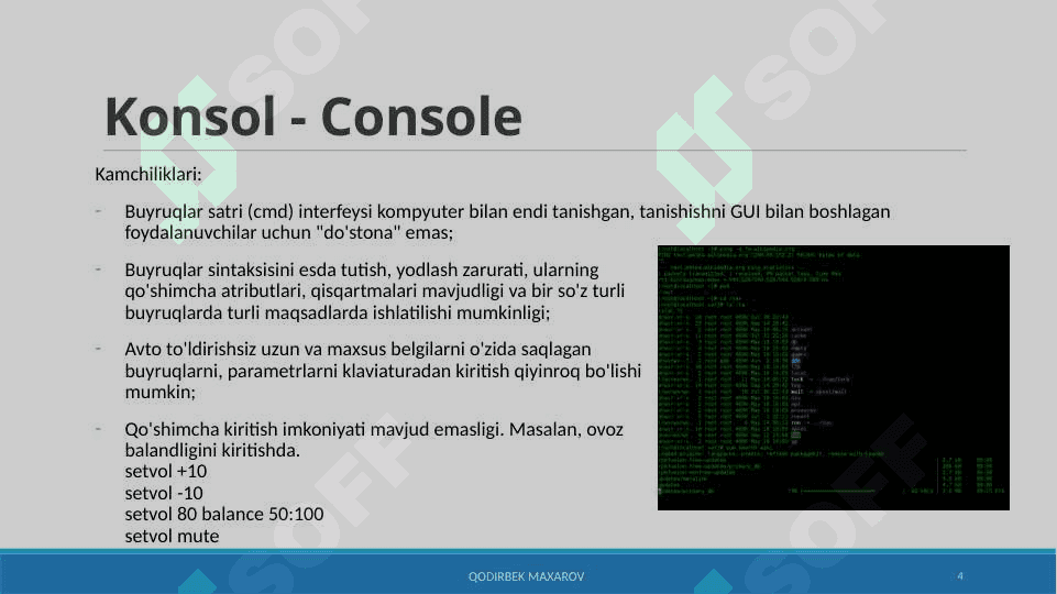 Consoleda kiritish va chiqarish 4