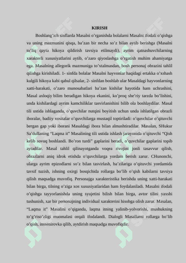 O'QISH DARSLARIDA MASAL O'TISH USLUBIYATI 3