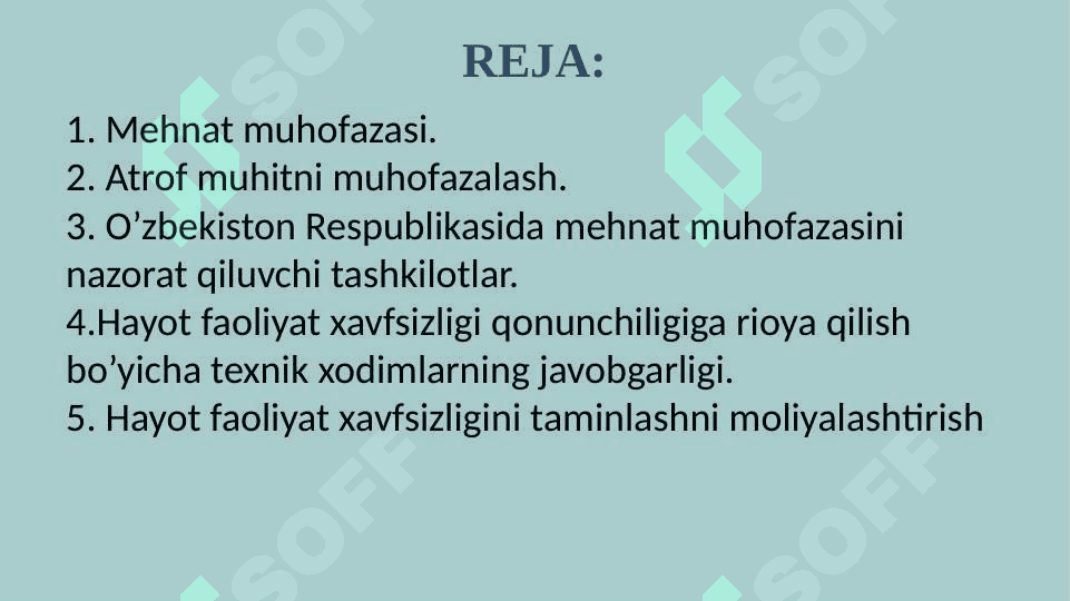 Hayot faoliyati xavfsizligini taminlashni huquqiy meyoriy va tashkiliy asoslari 2