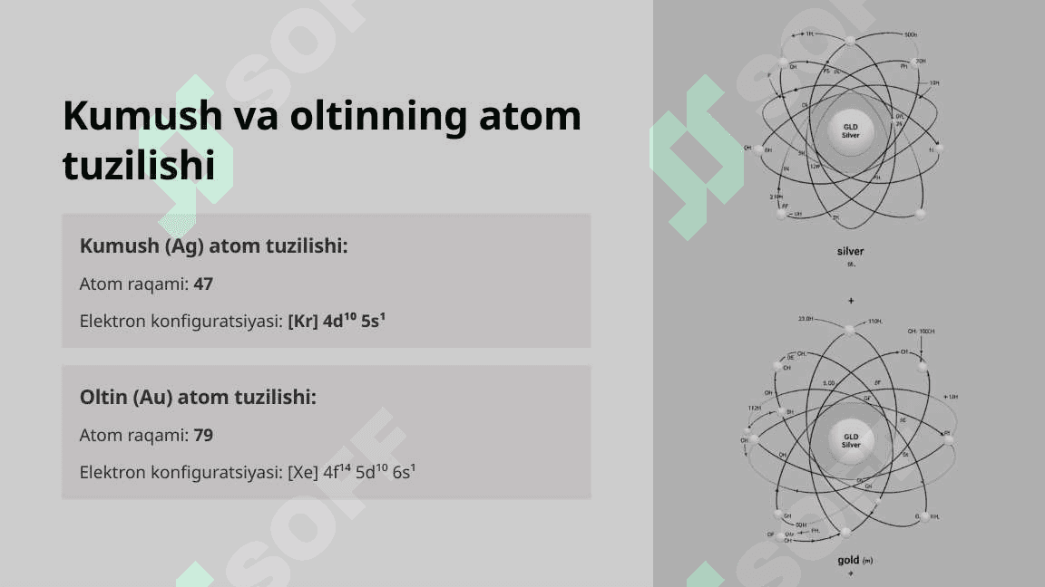 Kumush va oltin. Kumush va oltinning fizik va kimyoviy xossalari. Ishlatilishi.  Kimyo, 9-sinf 4