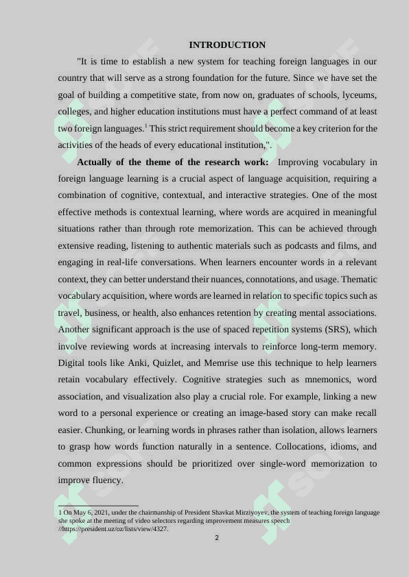 Methods to improve vocabulary in learning foreign language. 2