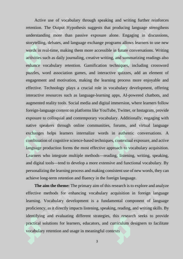 Methods to improve vocabulary in learning foreign language. 3