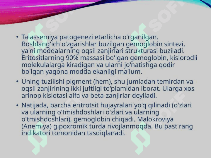 Talassemiya laborator diagnostikasi 7