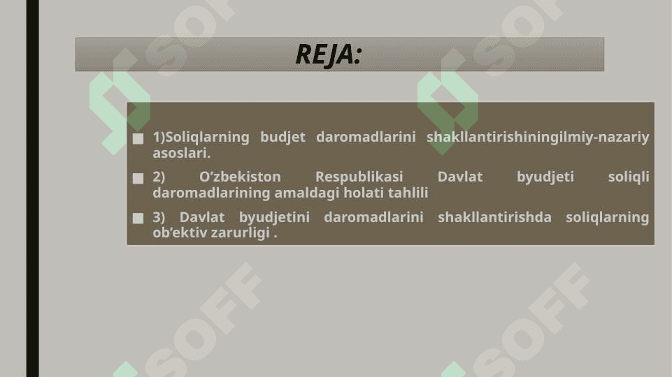 SOLIQSIZ DAROMADLARNING MOHIYATI VA ZARURLIGI 2